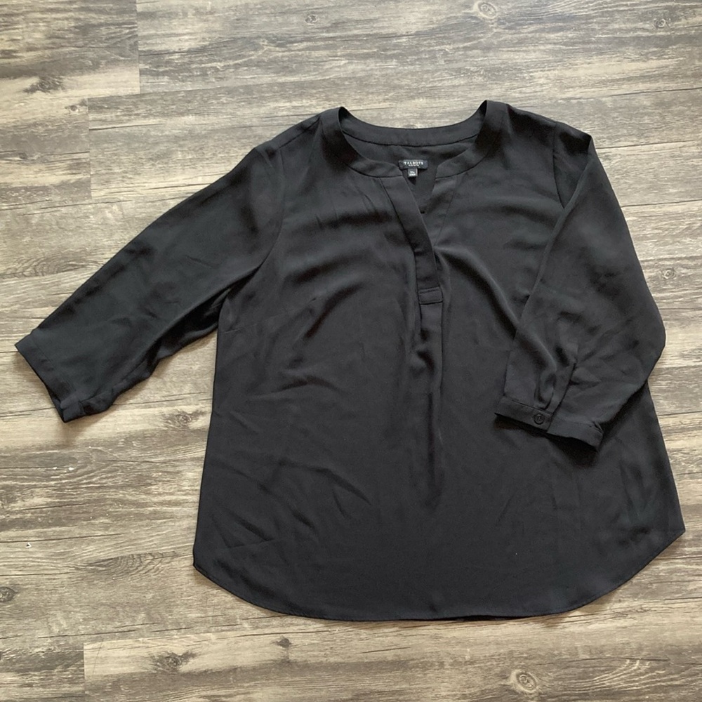 Talbots black 3/4 sleeve blouse. Size 1Xp